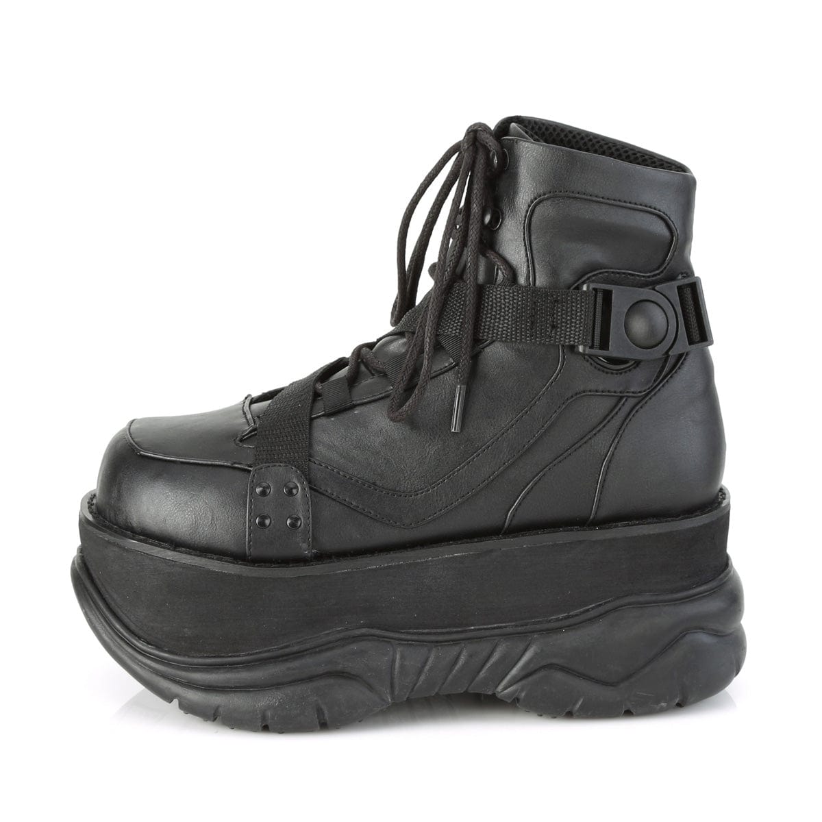 NEPTUNE-181 Black Vegan Leather Ankle Boot Demonia US Size (Unisex/Men's): 4