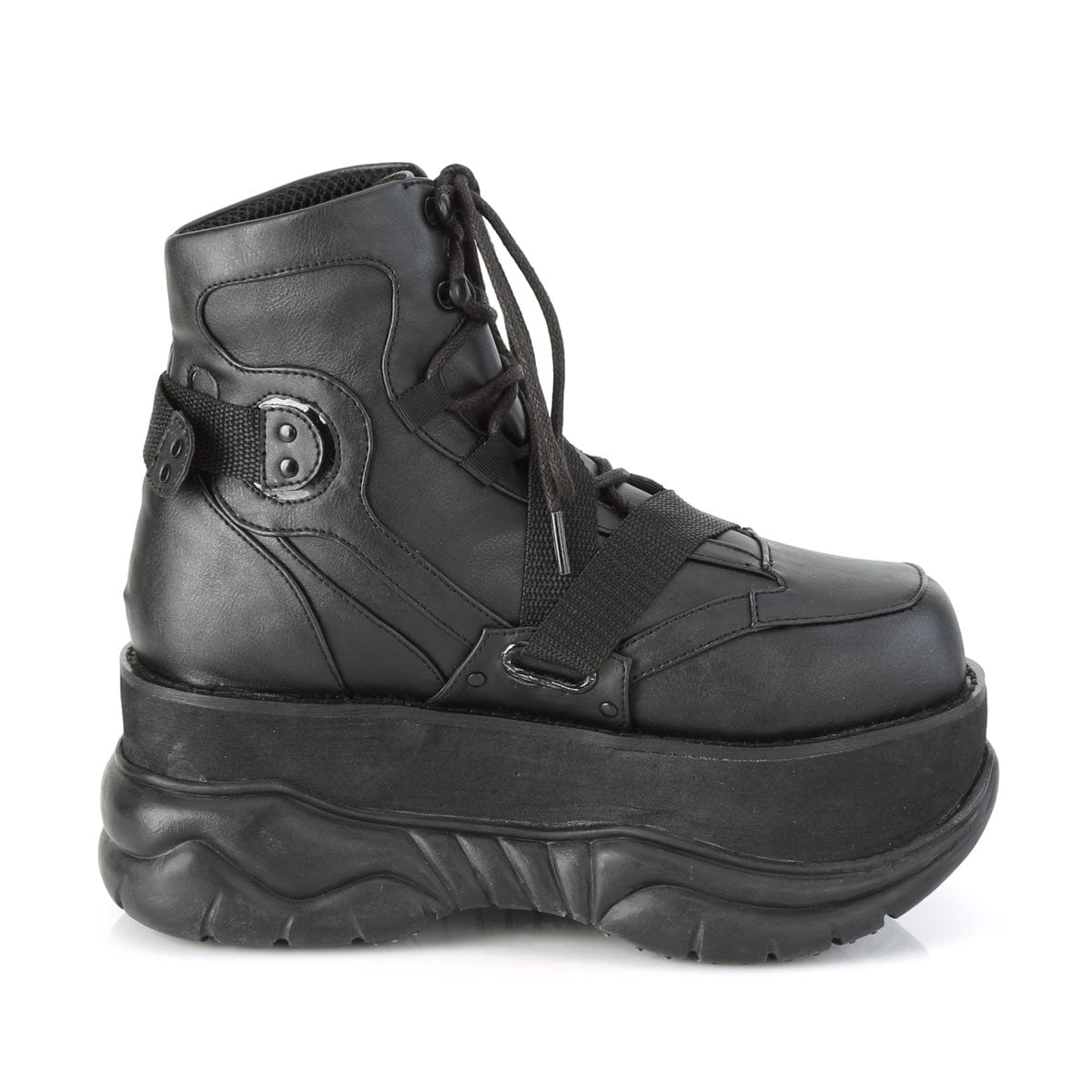 NEPTUNE-181 Black Vegan Leather Ankle Boot Demonia US Size (Unisex/Men's): 4