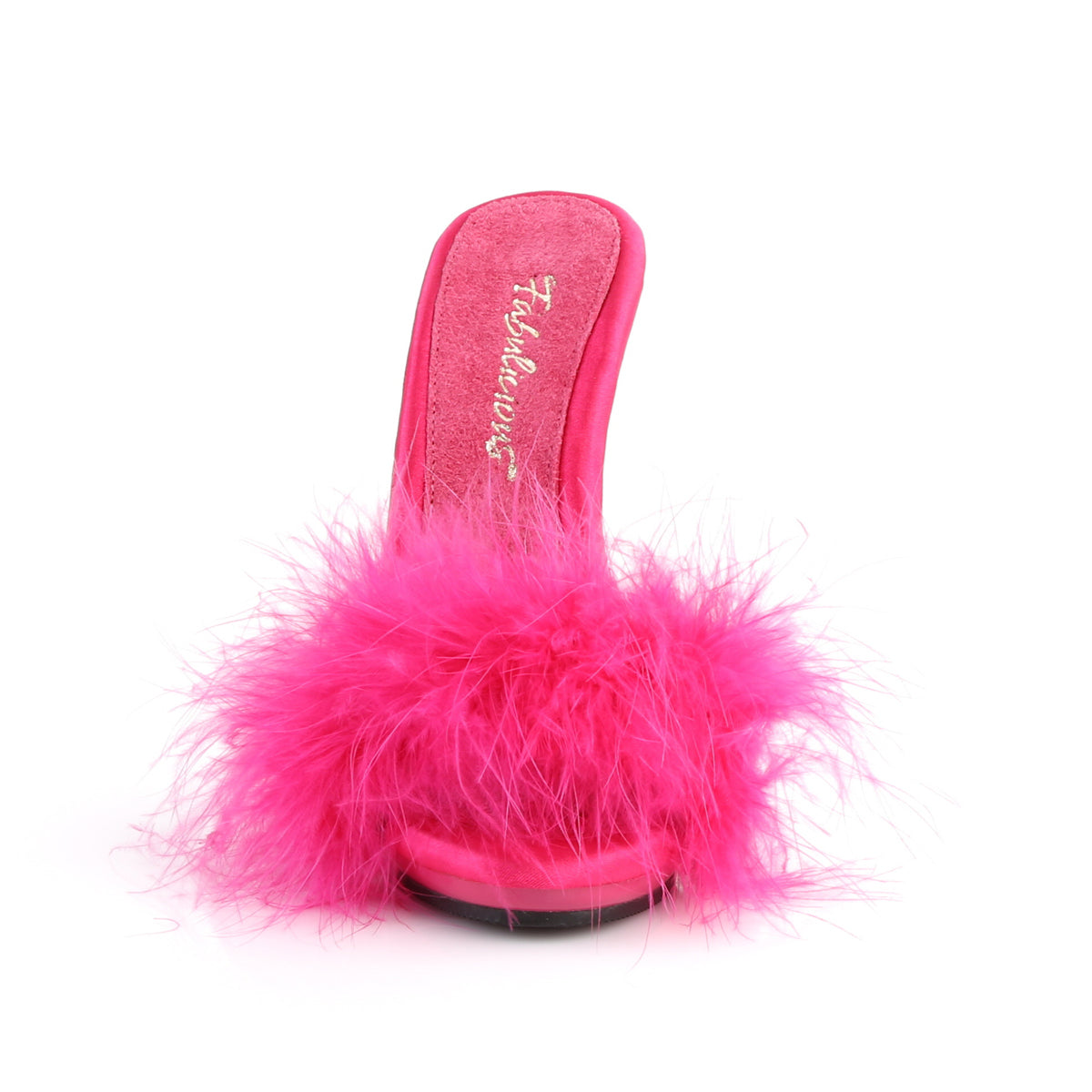 POISE-501F Hot Pink Satin-Marabou Fur/Hot Pink Fabulicious