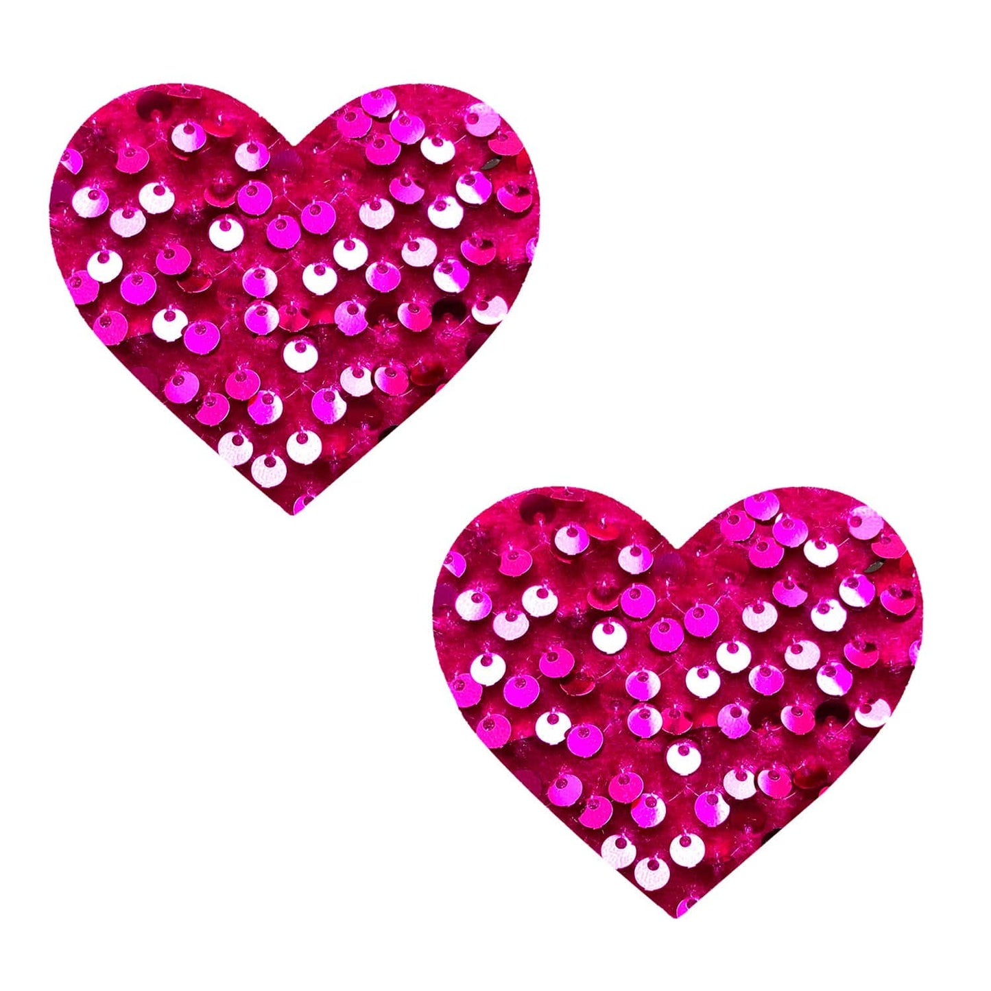Pink Sequin Velvet Crush I Heart U Nipple Cover Pasties