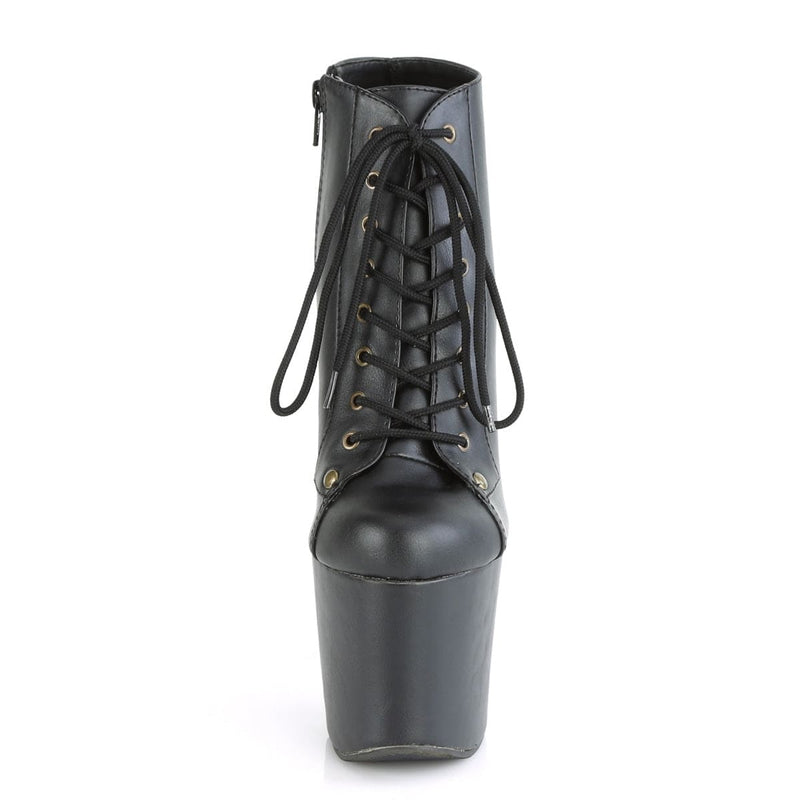 RADIANT-1005 Black Faux Leather/Black Faux Leather Ankle Boot Pleaser US Size (Women's): 5