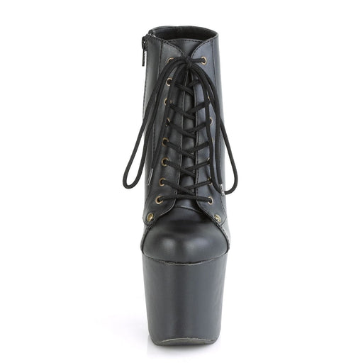RADIANT-1005 Black Faux Leather/Black Faux Leather Ankle Boot Pleaser US Size (Women's): 5