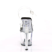 RADIANT-708 Clear-Black/Clear Platform Sandal Pleaser US Size (Women's): 5