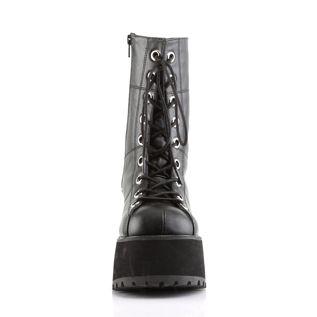 RANGER-301 Black Vegan Leather Calf Boot Demonia