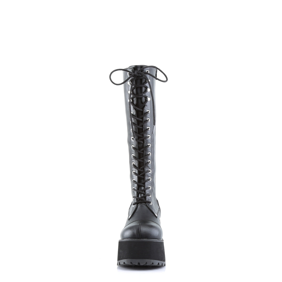RANGER-302 Black Vegan Leather Knee Boot Demonia