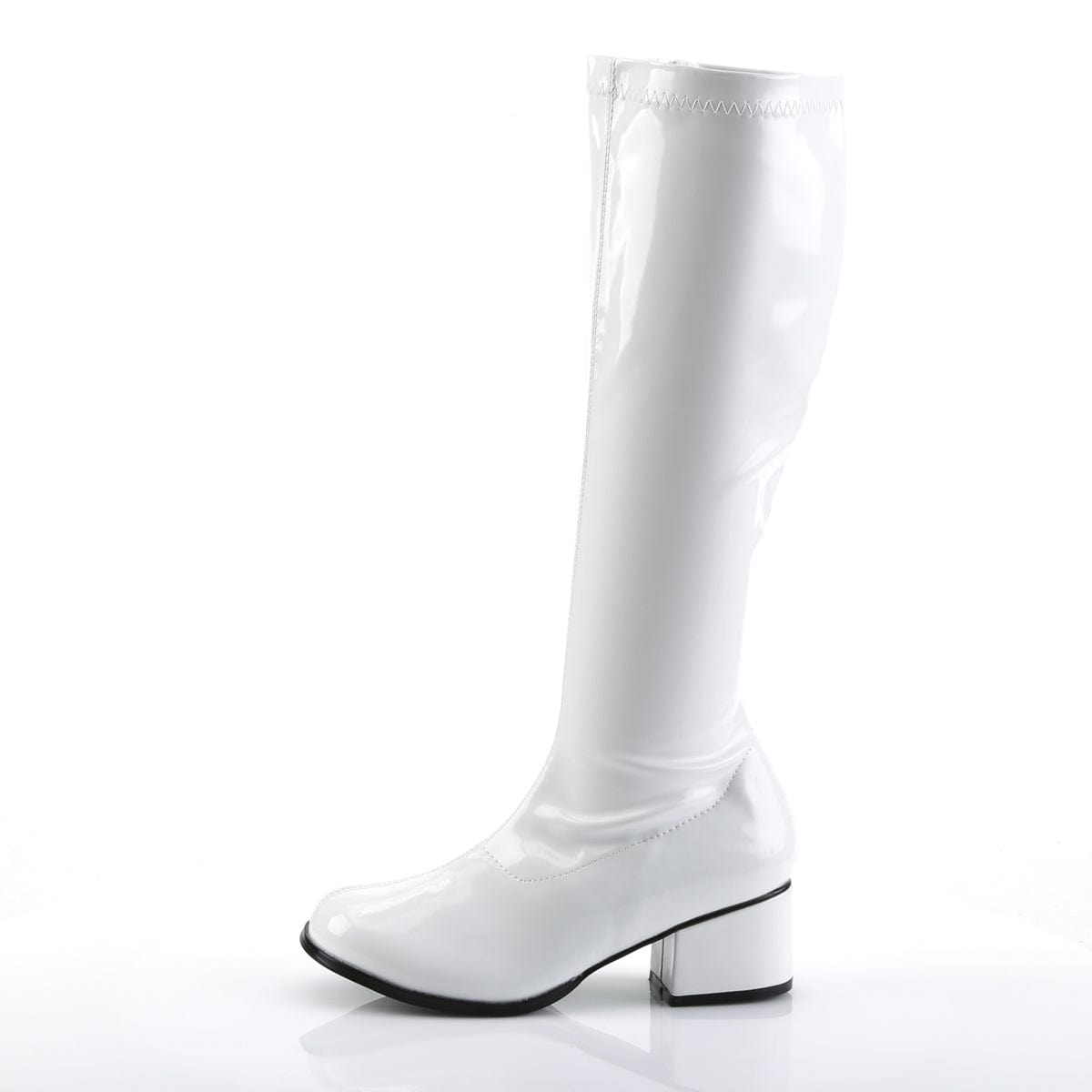 RETRO-300 White Stretch Patent Funtasma