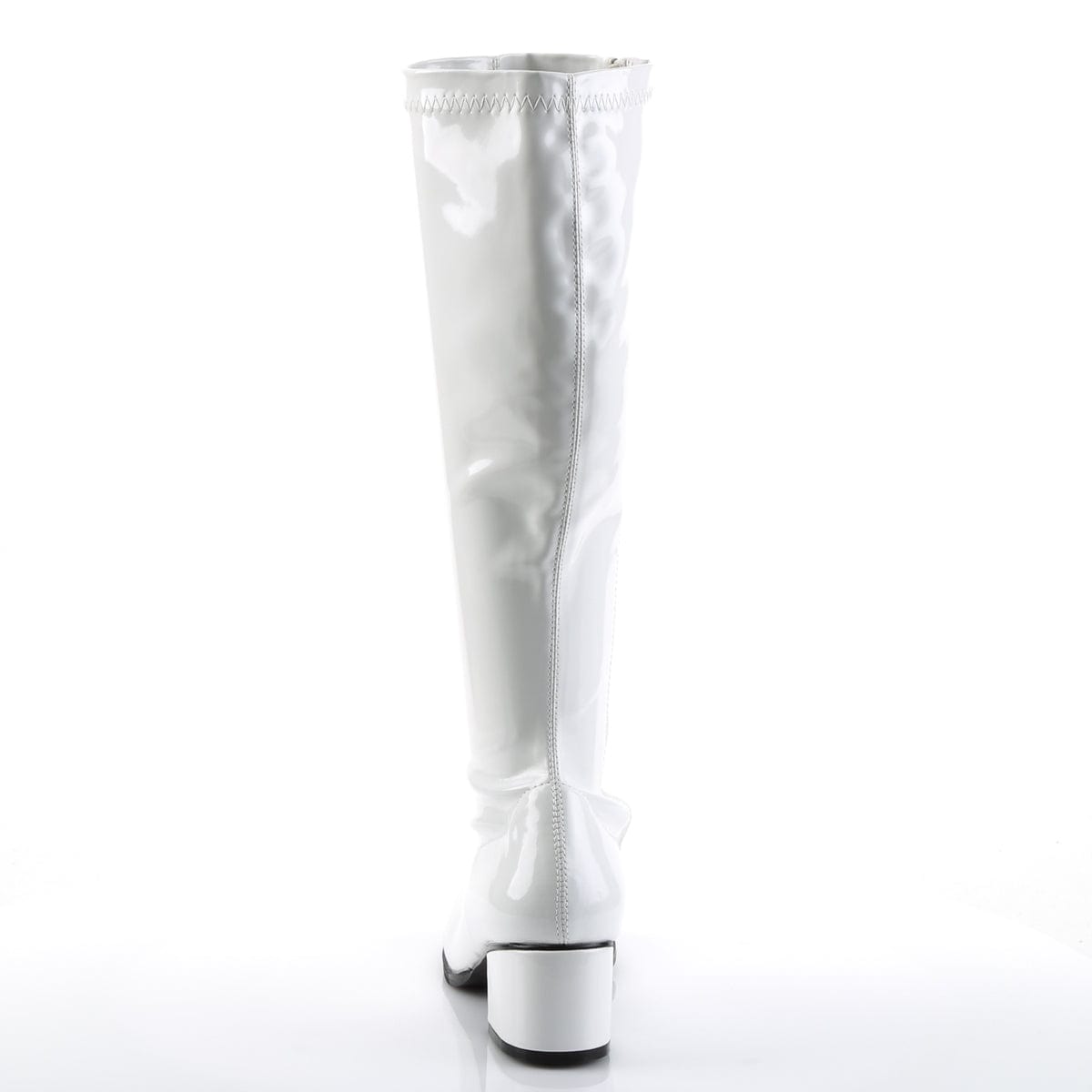 RETRO-300 White Stretch Patent Funtasma