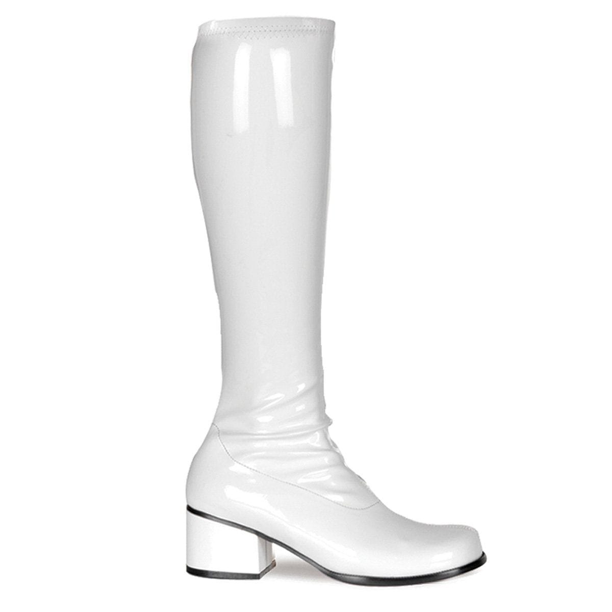 RETRO-300 White Stretch Patent Funtasma