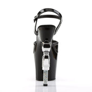 REVOLVER-709 Black/Black Platform Sandal Pleaser US Size (Women's): 5