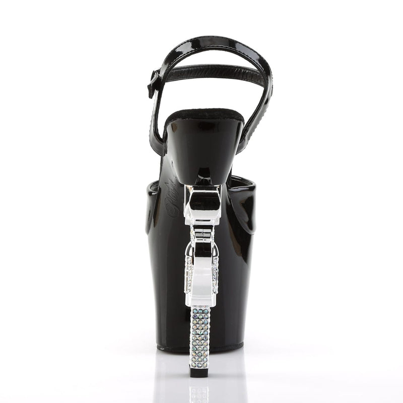 REVOLVER-709 Black/Black Platform Sandal Pleaser US Size (Women's): 5