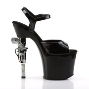REVOLVER-709 Black/Black Platform Sandal Pleaser US Size (Women's): 5