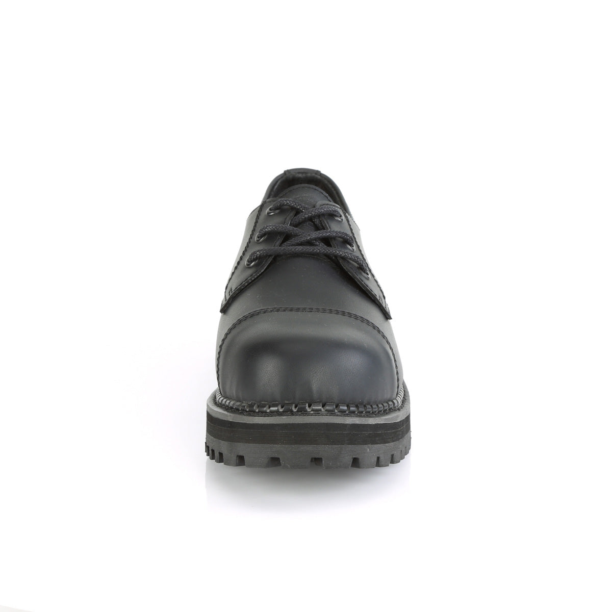 RIOT-03 Black Vegan Leather Shoe Demonia