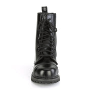 RIOT-10 Black Leather Ankle Boot Demonia US Size (Unisex/Men's): 4