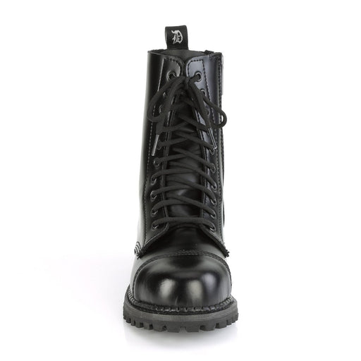 RIOT-10 Black Leather Ankle Boot Demonia US Size (Unisex/Men's): 4