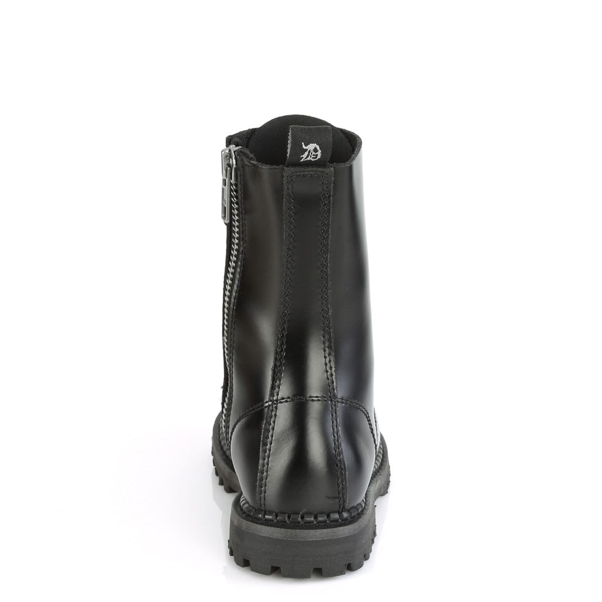 RIOT-10 Black Leather Ankle Boot Demonia US Size (Unisex/Men's): 4