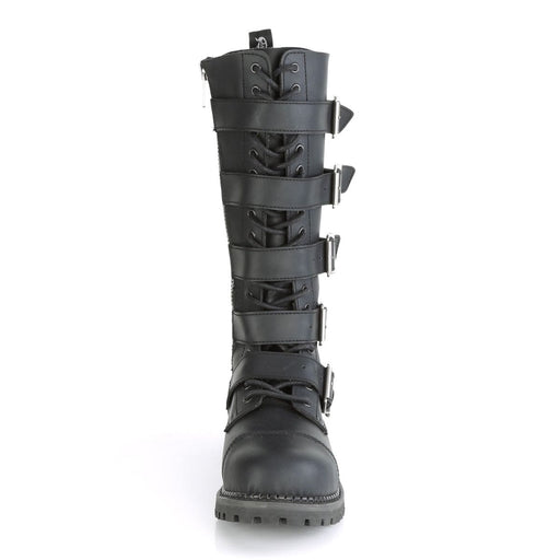 RIOT-18BK Black Vegan Leather Knee Boot Demonia US Size (Unisex/Men's): 4