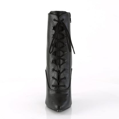 SEDUCE-1020 Black Faux Leather Ankle Boot Pleaser