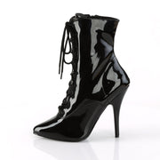 SEDUCE-1020 Black Patent Ankle Boot Pleaser US Size (Women's): 6