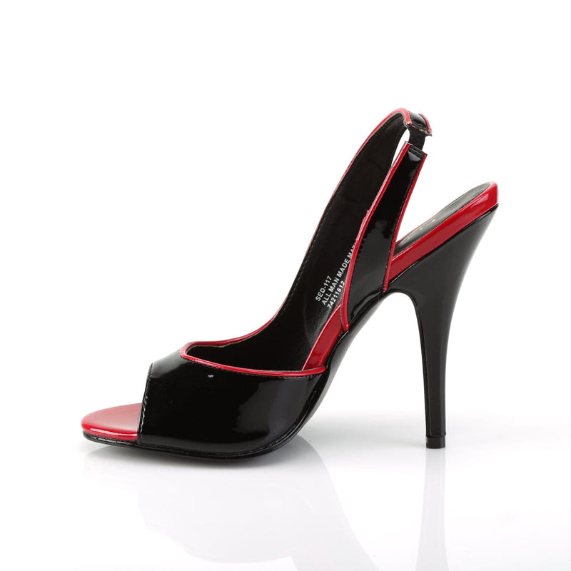 SEDUCE-117 Black-Red Patent Sandal Pleaser US Size (Women's): 5