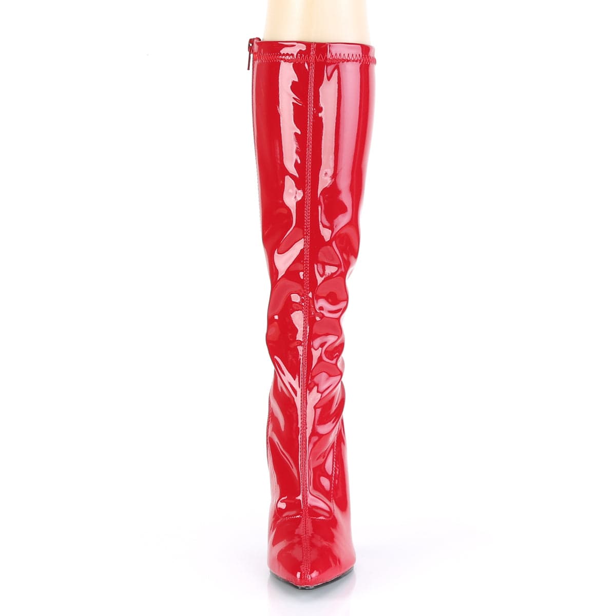 SEDUCE-2000 Red Stretch Patent Knee Boot Pleaser