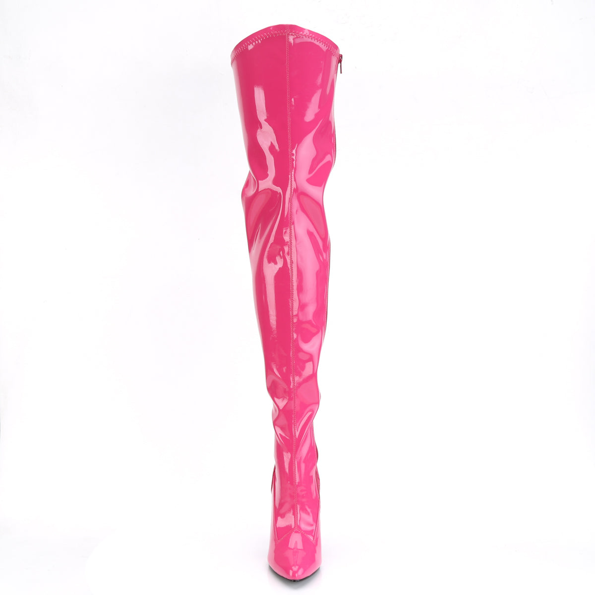SEDUCE-3000 Hot Pink Stretch Patent Thigh Boot Pleaser