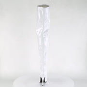 SEDUCE-3000 White Stretch Patent Thigh Boot Pleaser US Size (Women's): 6