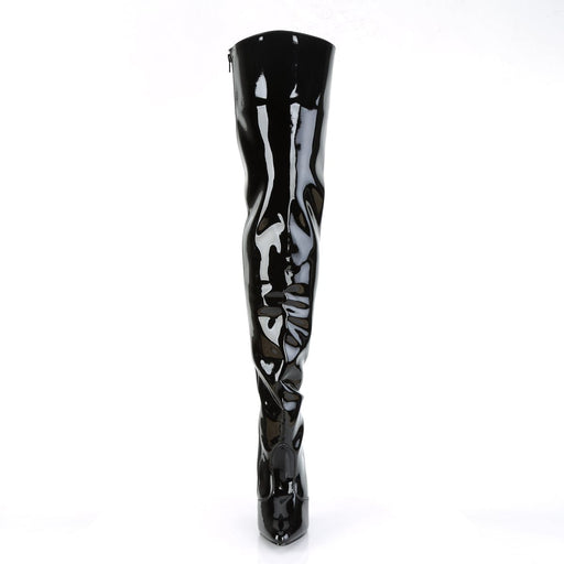 SEDUCE-3010 Black Patent Thigh Boot Pleaser US Size (Women's): 6