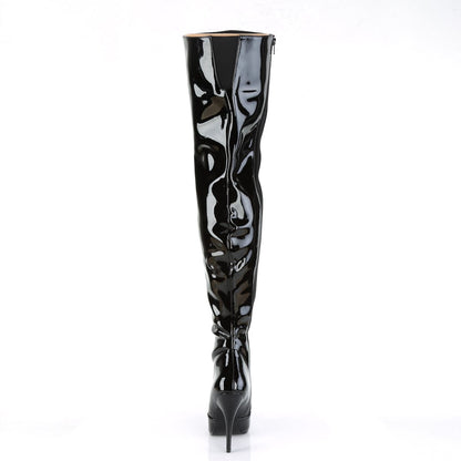SEDUCE-3010 Black Patent Thigh Boot Pleaser
