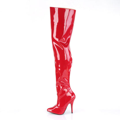 SEDUCE-3010 Red Patent Thigh Boot Pleaser
