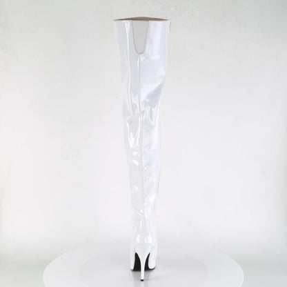 SEDUCE-3010 White Patent Thigh Boot Pleaser