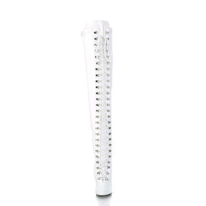 SEDUCE-3024 White Patent Thigh Boot Pleaser