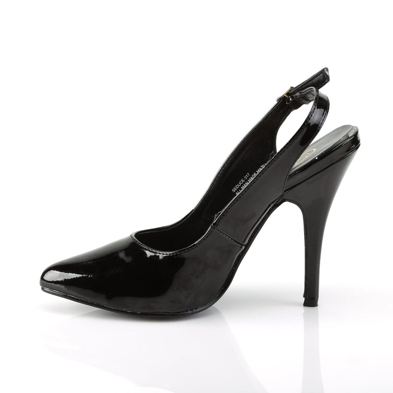 SEDUCE-317 Black Patent Pump Pleaser US Size (Women's): 5