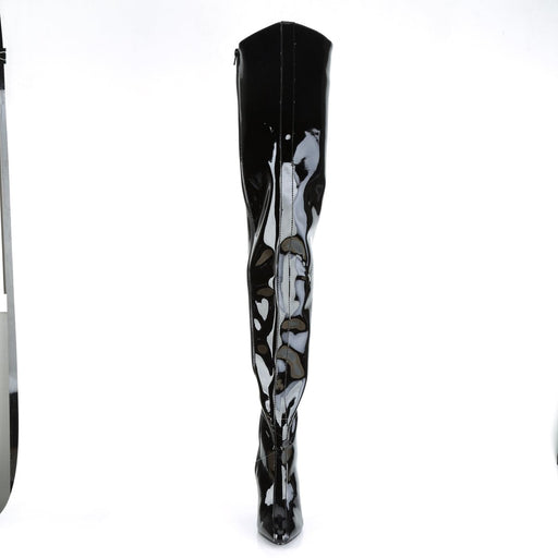 SEDUCE-4010 Black Patent Crotch Boot Pleaser US Size (Women's): 6