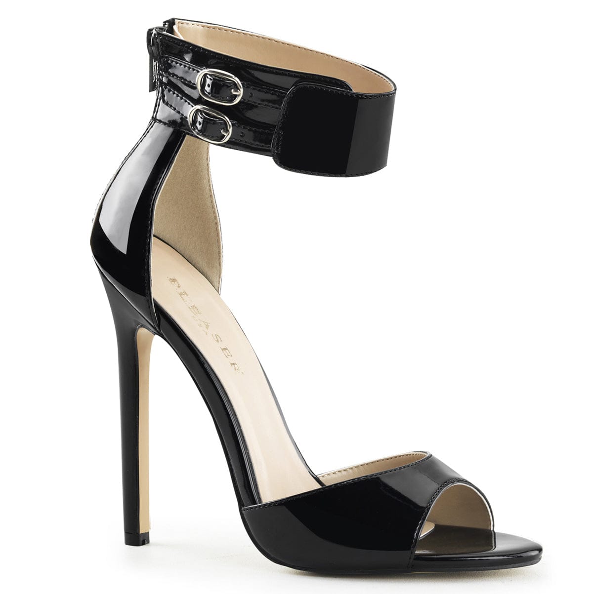 SEXY-19 Black Patent Sandal Pleaser