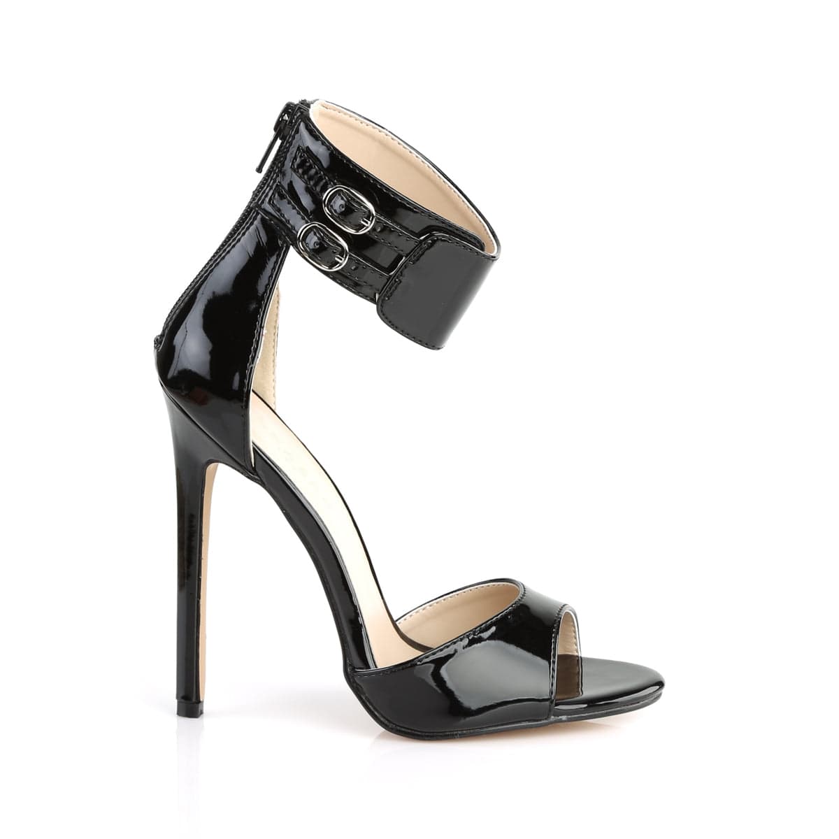 SEXY-19 Black Patent Sandal Pleaser