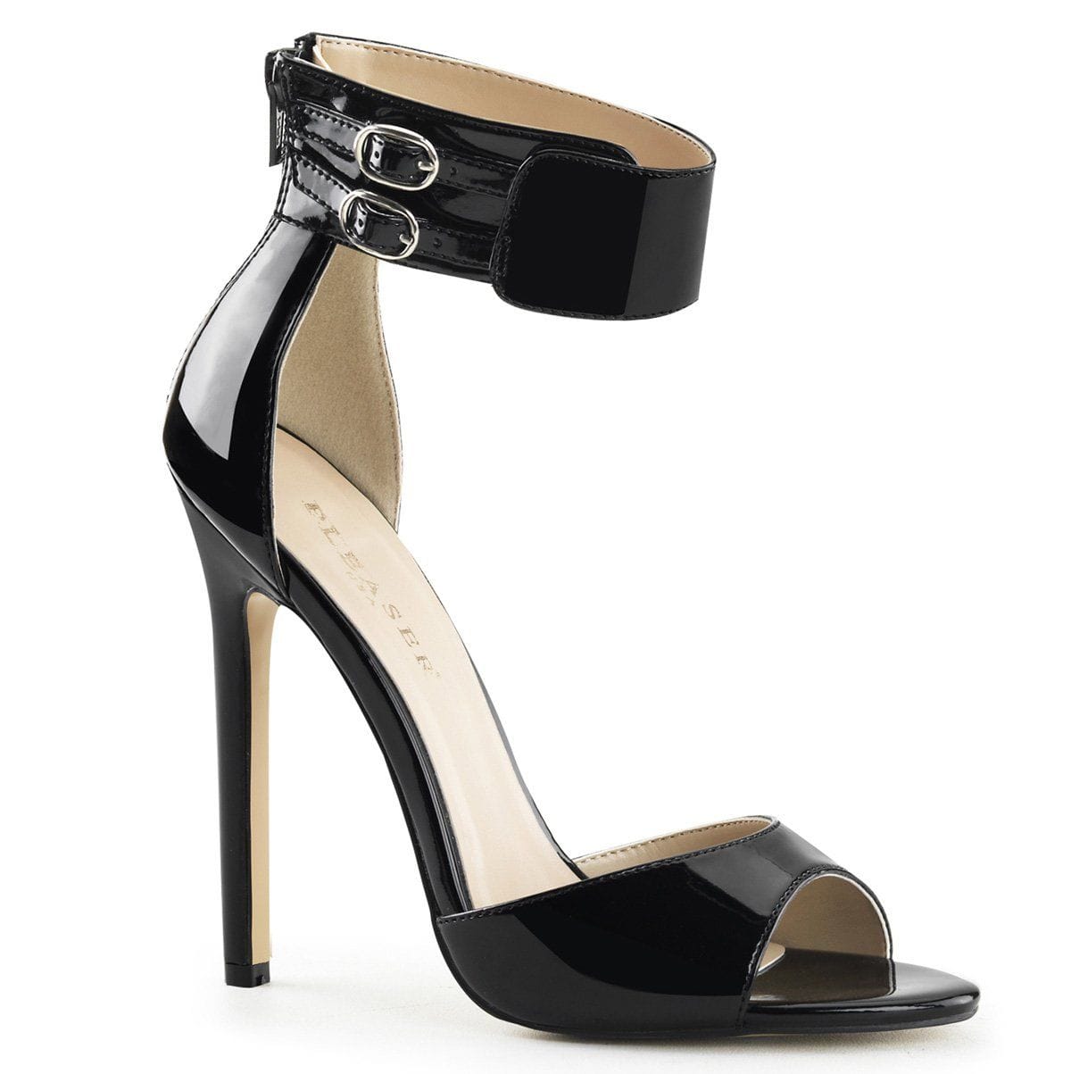 SEXY-19 Black Patent Sandal Pleaser