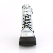SHAKER-52 Silver Hologram Ankle Boot Demonia US Size (Women's): 5
