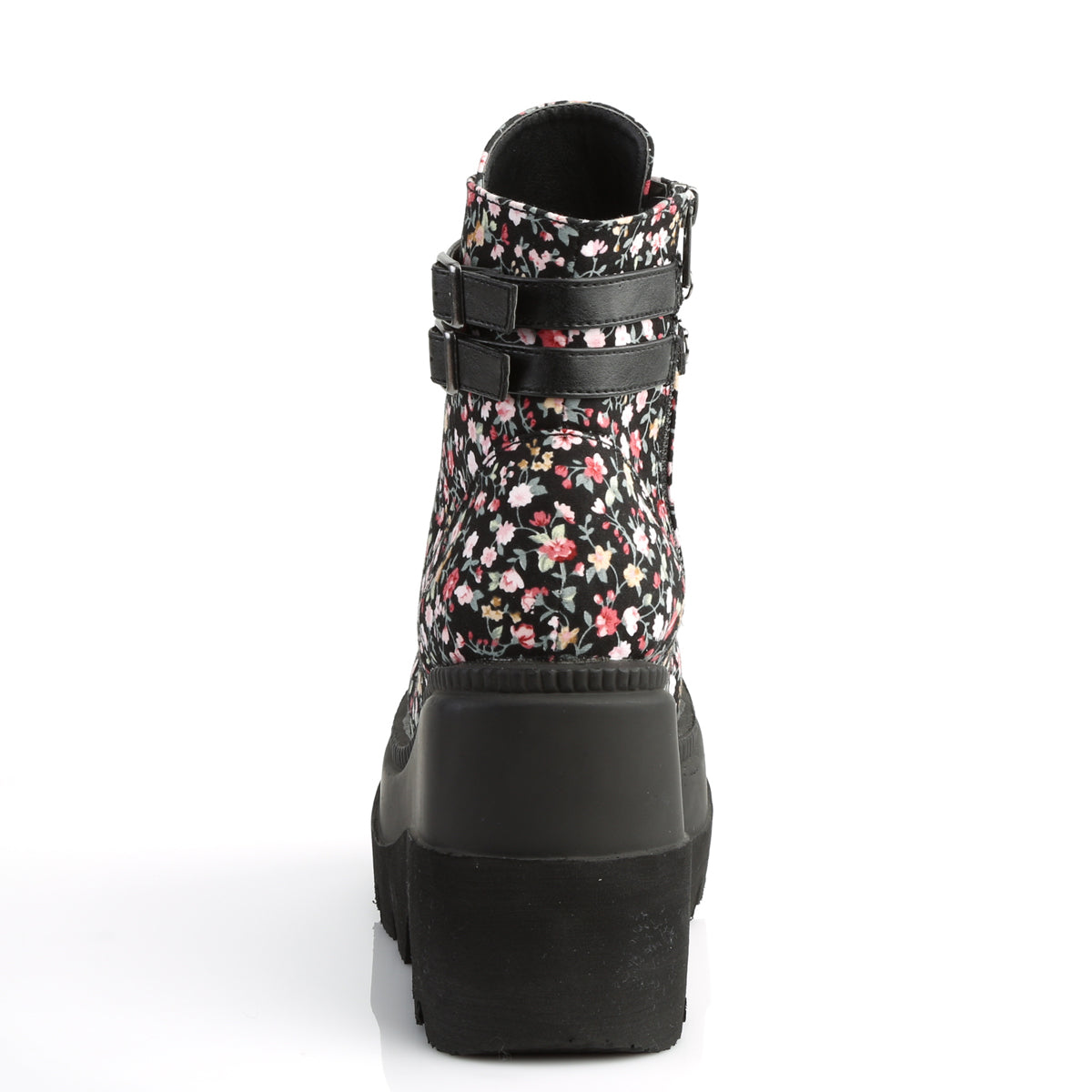 SHAKER-52ST Floral Fabric Ankle Boot Demonia