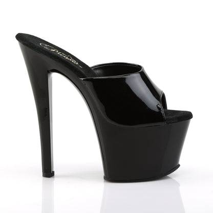 SKY-301 Black Patent Platform Sandal Pleaser