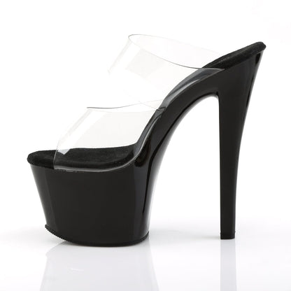 SKY-302 Clear/Black Slide Pleaser