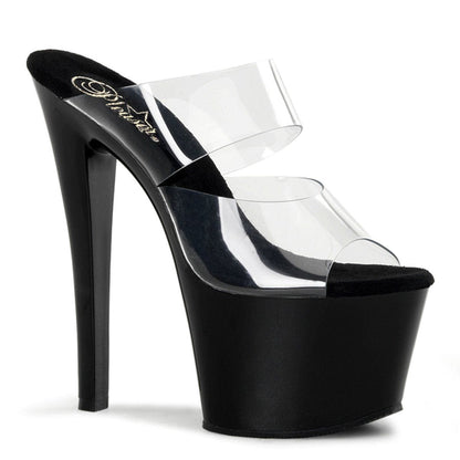 SKY-302 Clear/Black Slide Pleaser