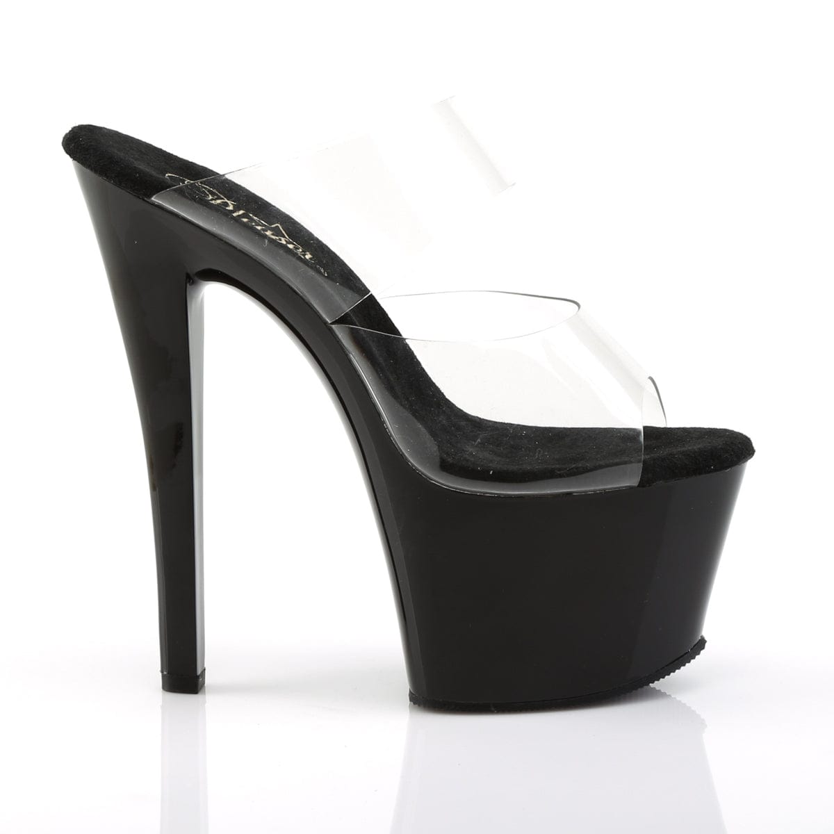 SKY-302 Clear/Black Slide Pleaser