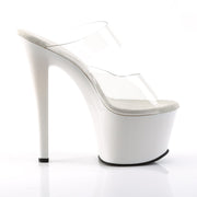 SKY-302 Clear/White Slide Pleaser US Size (Women's): 5