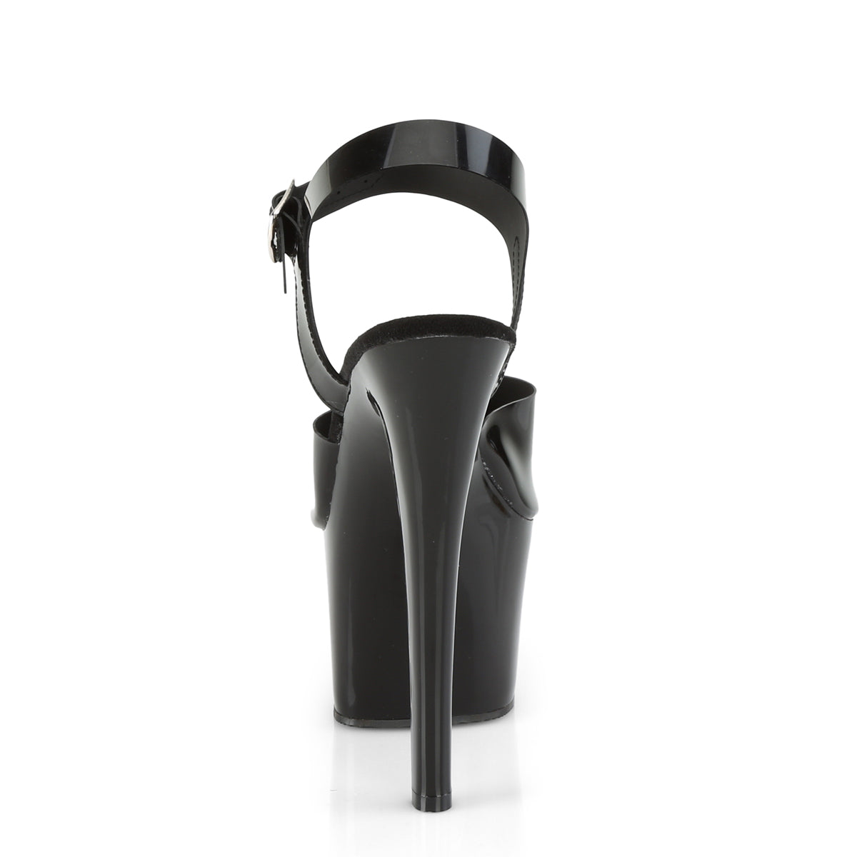 SKY-308N Black (Jelly-Like) TPU/Black Platform Sandal Pleaser