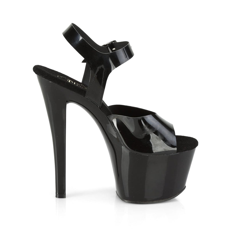 SKY-308N Black (Jelly-Like) TPU/Black Platform Sandal Pleaser US Size (Women's): 5