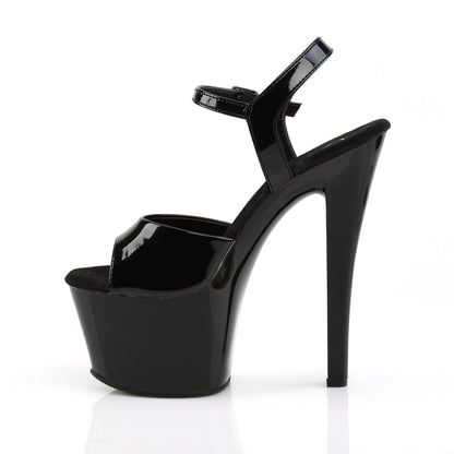 SKY-309 Black Patent Platform Sandal Pleaser