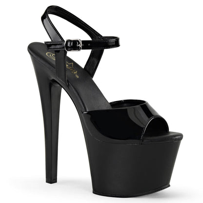 SKY-309VL Black Patent Platform Sandal Pleaser