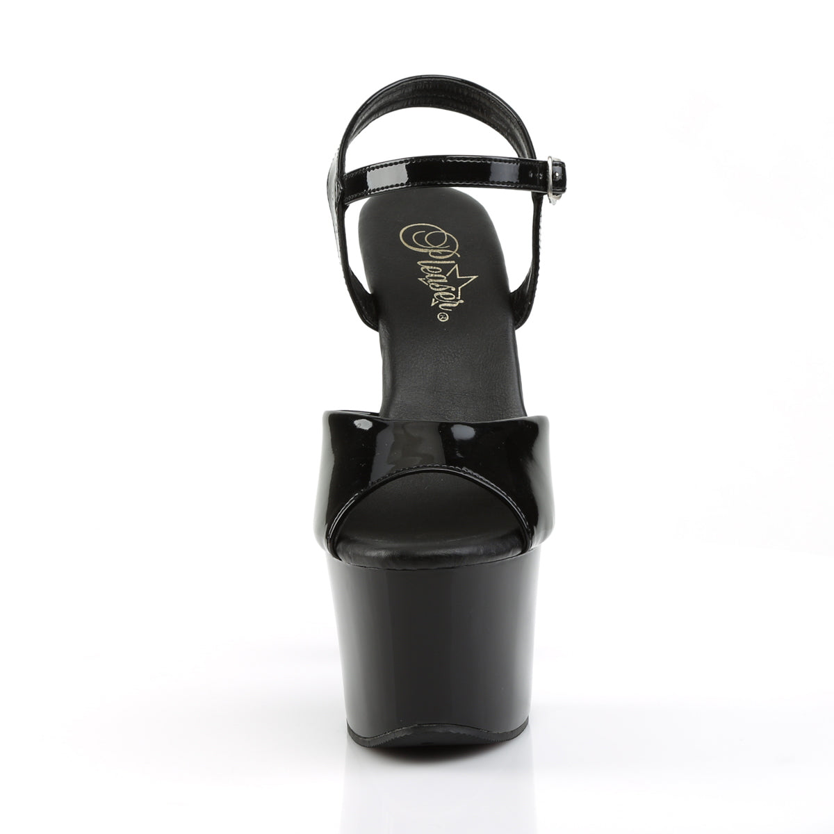 SKY-309VL Black Patent Platform Sandal Pleaser