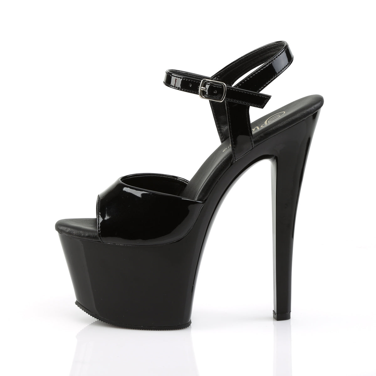 SKY-309VL Black Patent Platform Sandal Pleaser
