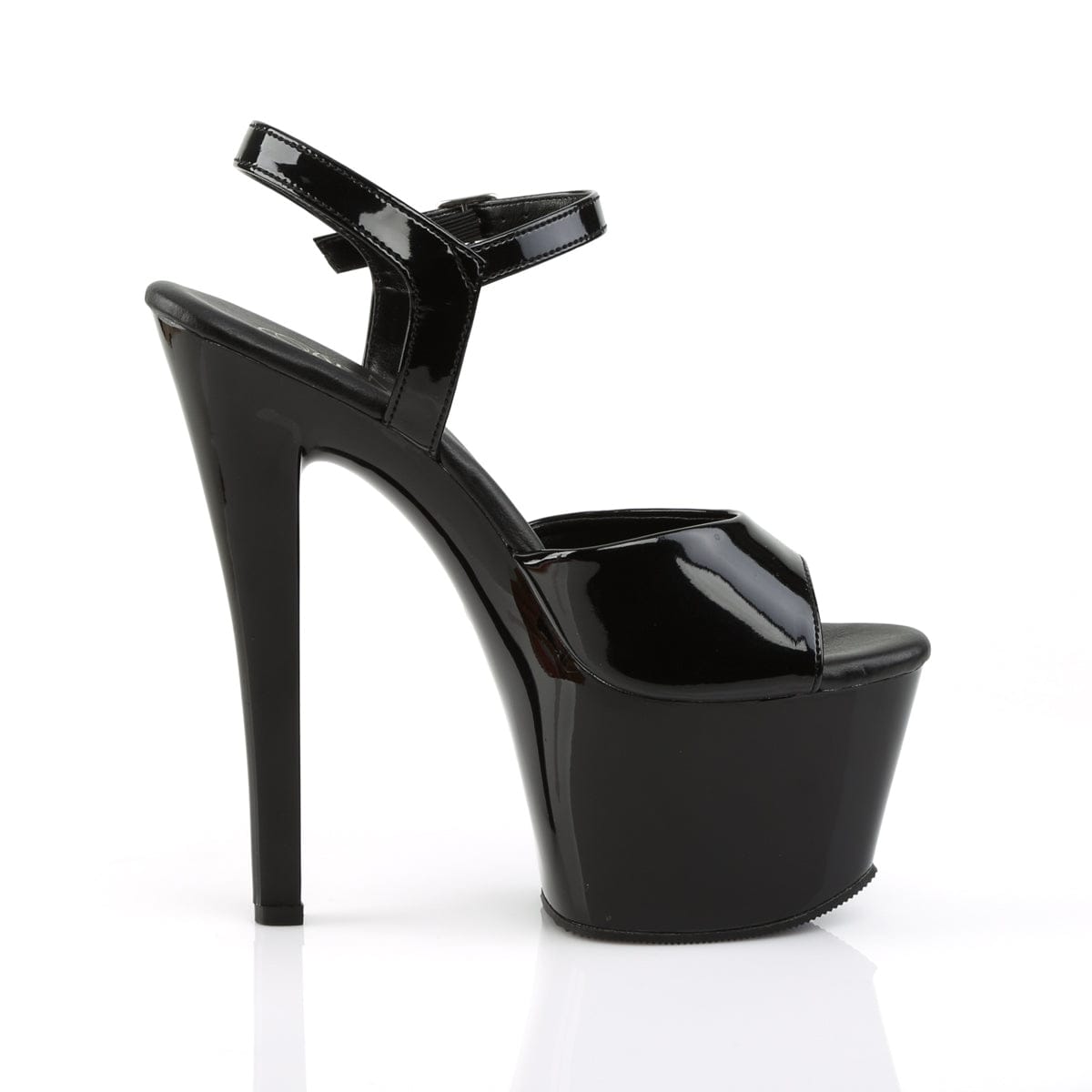 SKY-309VL Black Patent Platform Sandal Pleaser